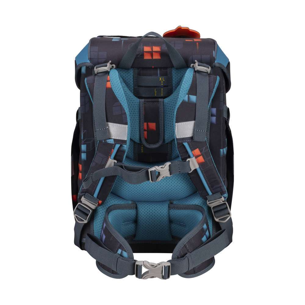 DERDIEDAS Schulrucksack ErgoFlex Tiny Set - 6 tlg Ninja Fighter Rückansicht Tragegurte