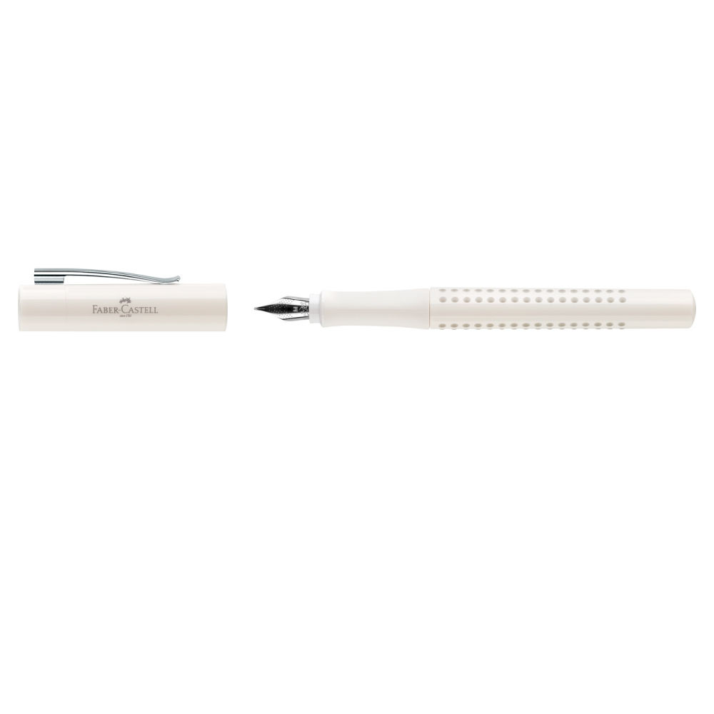 FABER-CASTELL Füller Grip 2010 Feder M (Standardfeder), FABER-CASTELL Farben - coconut milk Kappe
