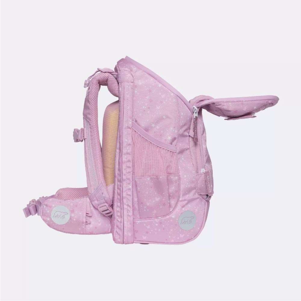 BECKMANN Schulranzen Active Air FLX 6 tlg - Rosie oberes Fach geöffnet seitlich