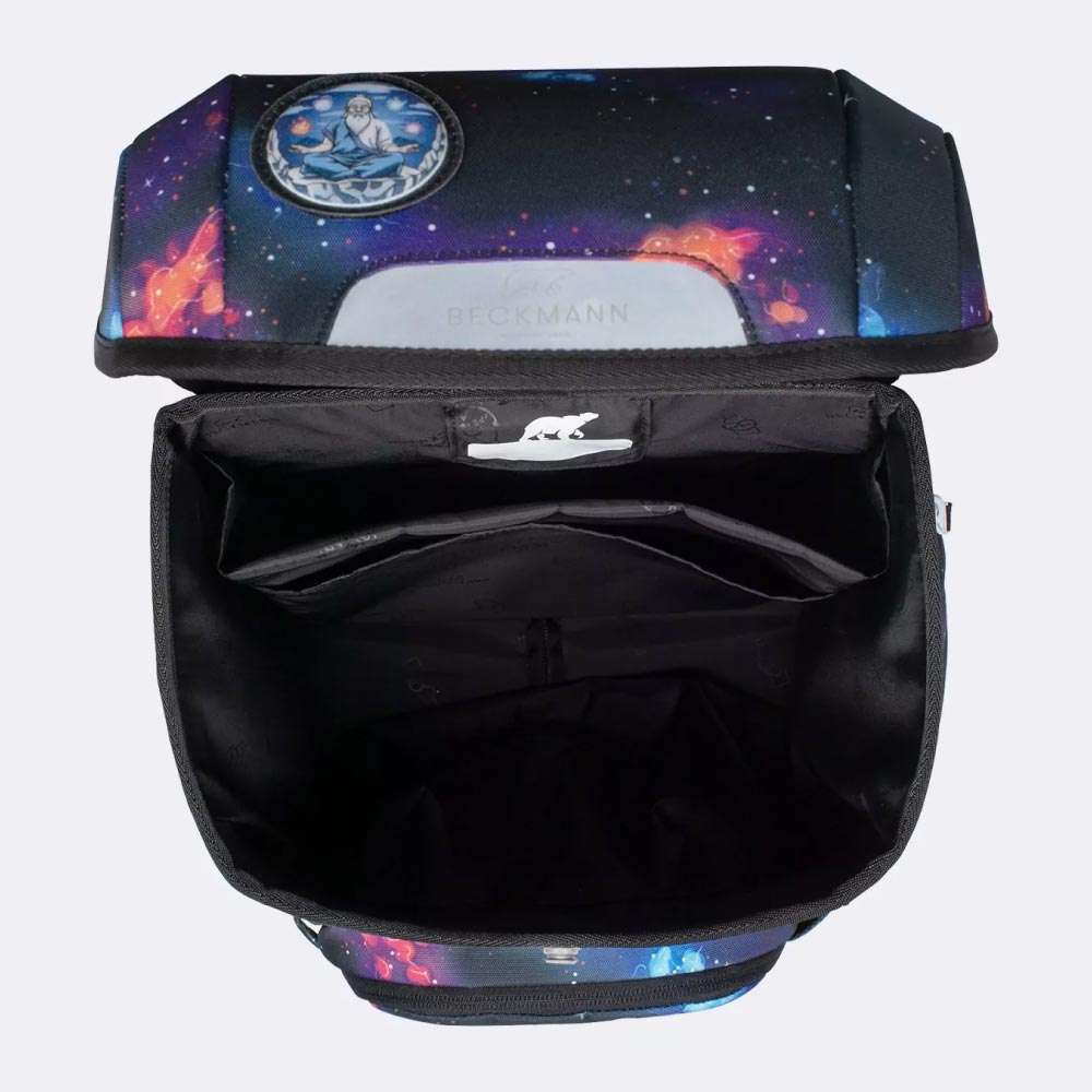 BECKMANN Schulranzen Set AIR PLUS 6 tlg - Ninja Elements oberes Fach offen