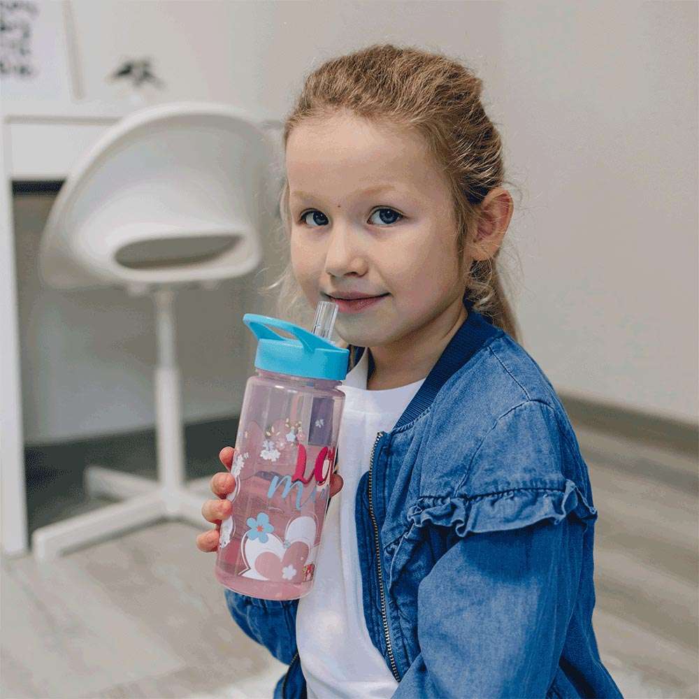 SCOOLI Trinkflasche AERO - Minnie Mouse Kind mit Trinkflasche