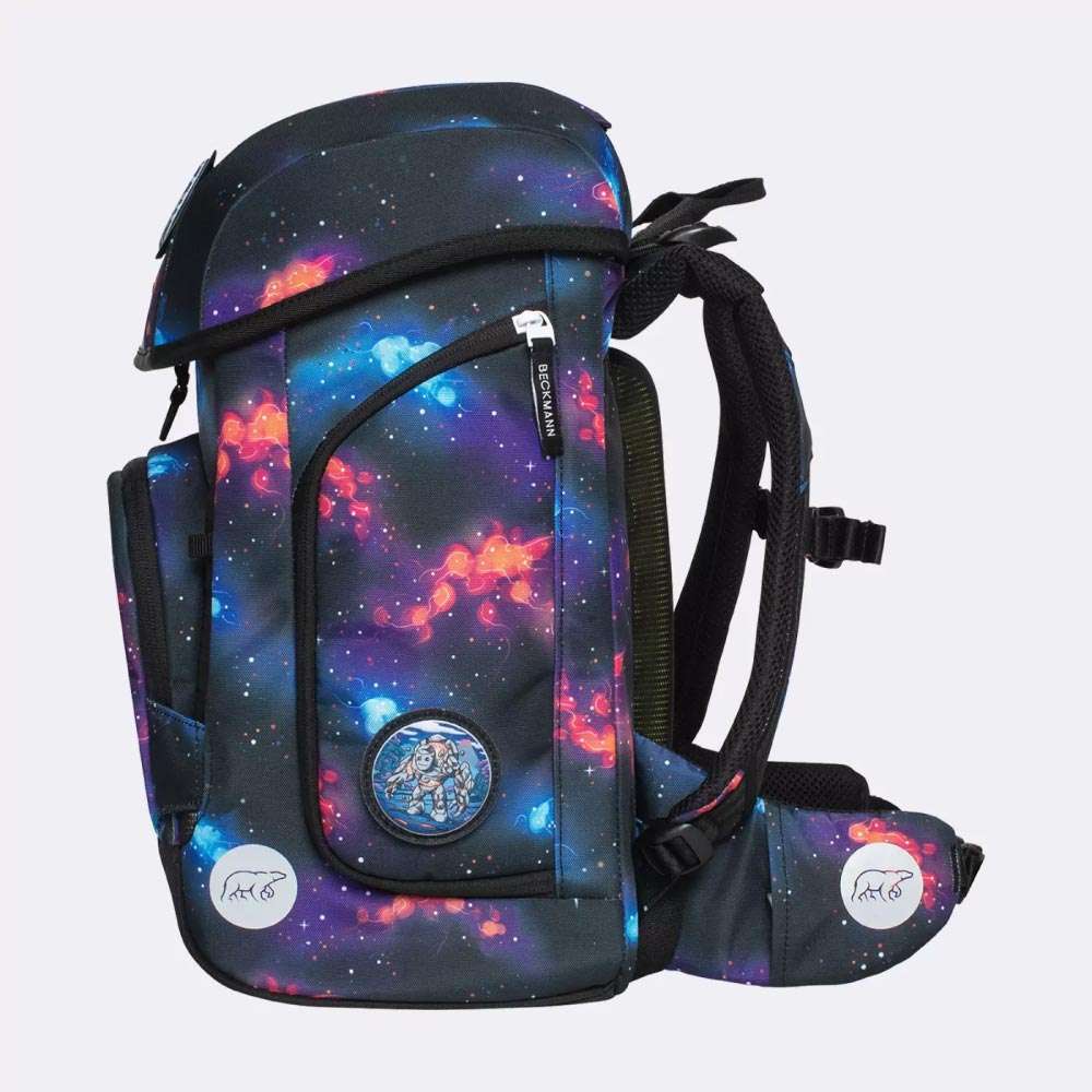 BECKMANN Schulranzen Set AIR PLUS 6 tlg - Ninja Elements linke Seite