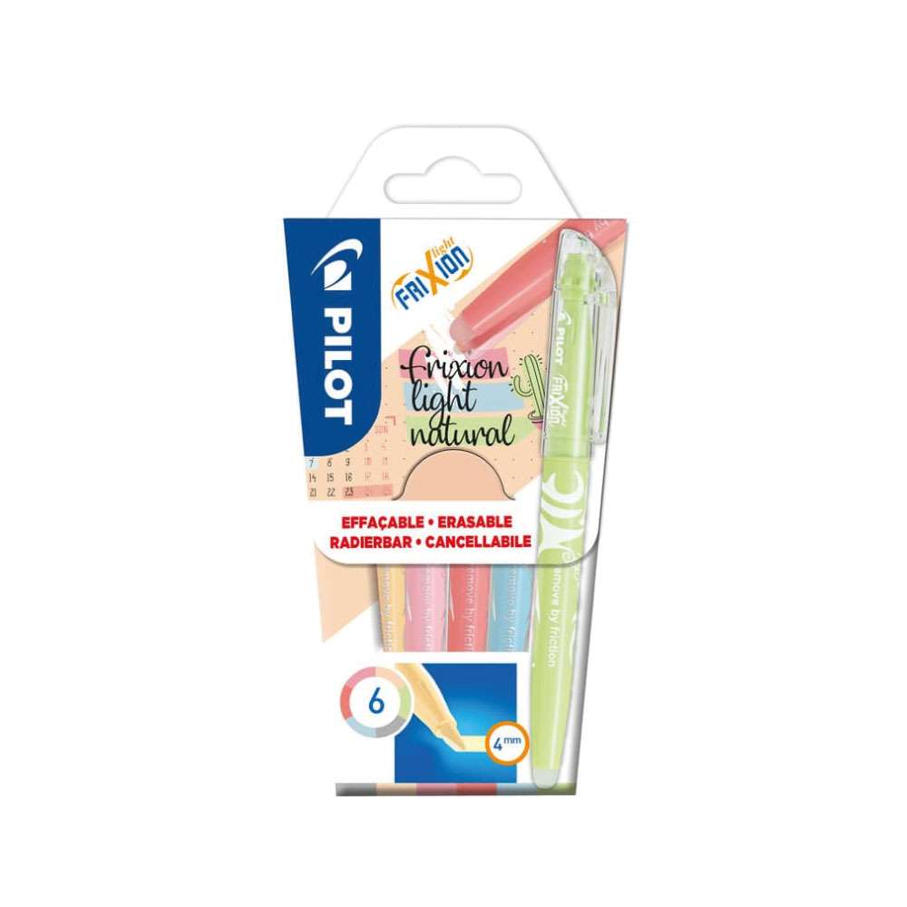 PILOT Textmarker FriXion Light Soft Natural, 3,8mm, 6 Stück