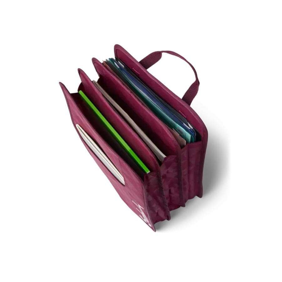 SATCH Heftebox Triple Flex - Lila offen gefüllt