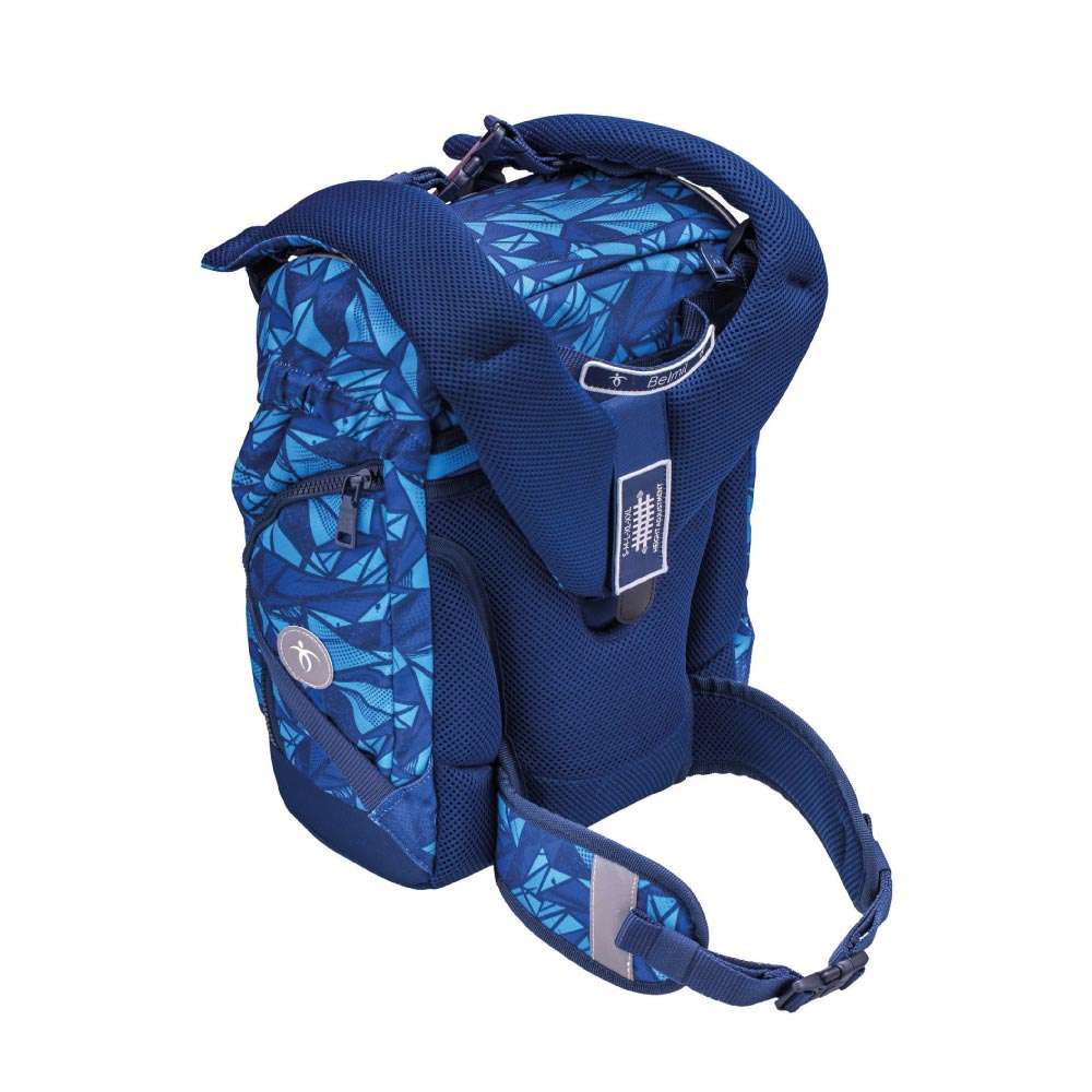 BELMIL Schulranzen CLASSY PLUS Set 5 tlg - Glacier Blue Rückansicht mit Tragegurt oben
