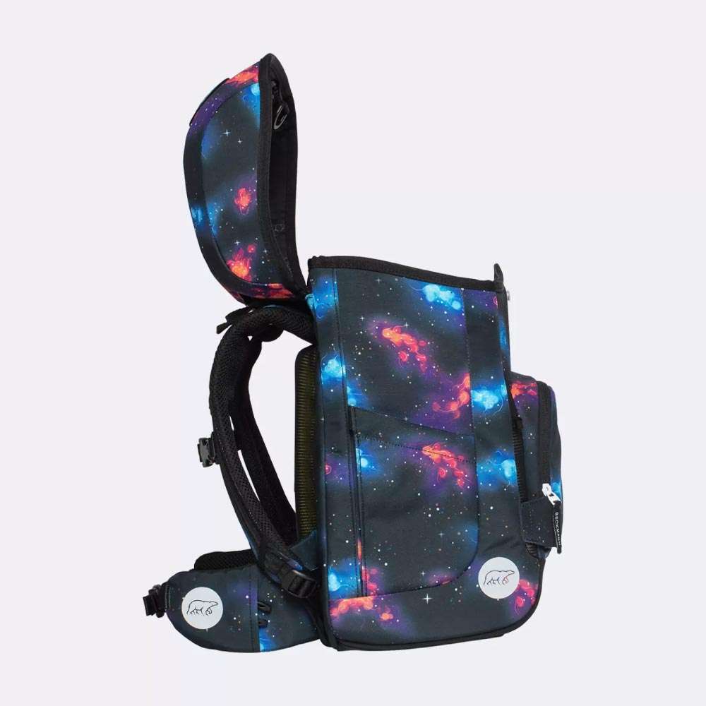 BECKMANN Schulranzen Set AIR PLUS 6 tlg - Ninja Elements seitlich oben