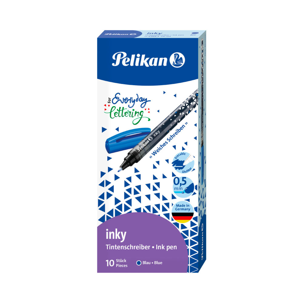 PELIKAN Tintenroller Inky® - Faserschreiber blau Packung