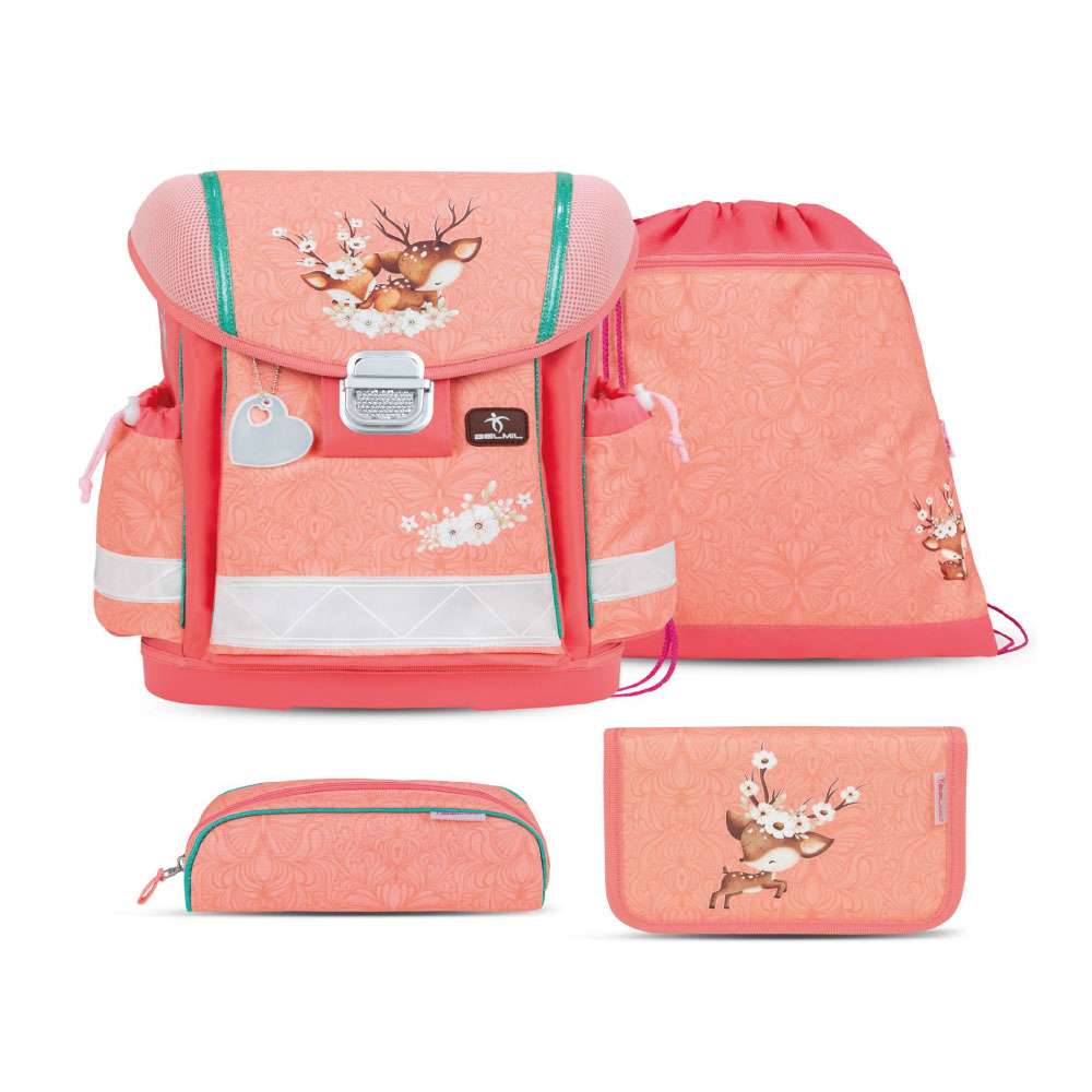BELMIL Schulranzen CLASSY Set 4 tlg - Cute Doe
