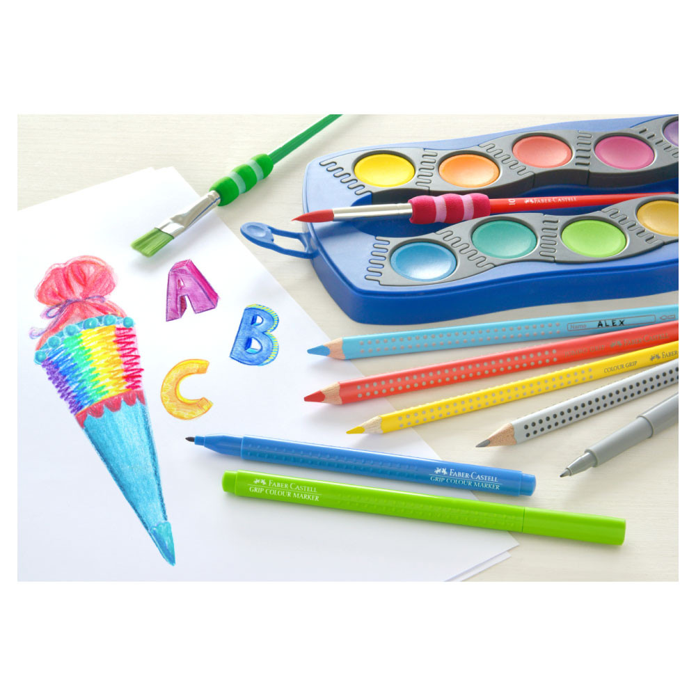 FABER-CASTELL Fasermaler - Filzstift Grip - 20er Set