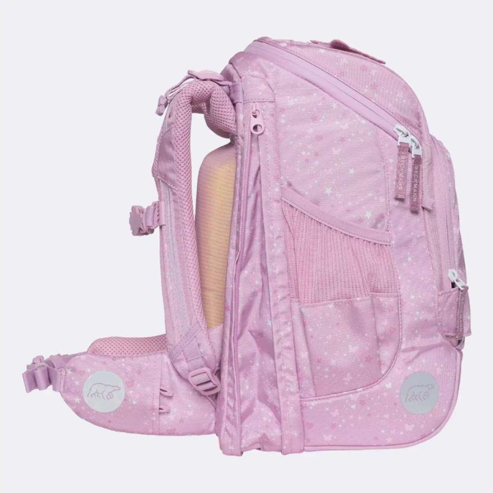 BECKMANN Schulranzen Active Air FLX 6 tlg - Rosie seitlich geöffnet