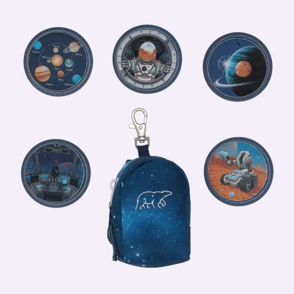 BECKMANN Schulranzen ACTIVE AIR FLX 6 tlg - Space Mission Buttons
