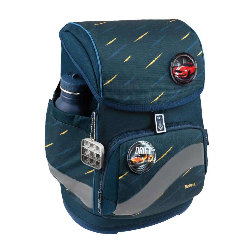 BELMIL Schulranzen SMARTY PLUS Set 5tlg -Orion Blue mit Trinkflasche