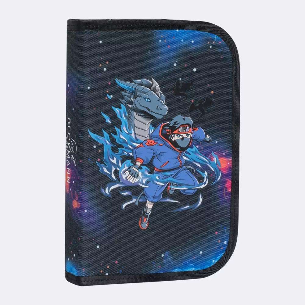 BECKMANN Schulranzen Set AIR PLUS 6 tlg - Ninja Elements Schüleretui Front