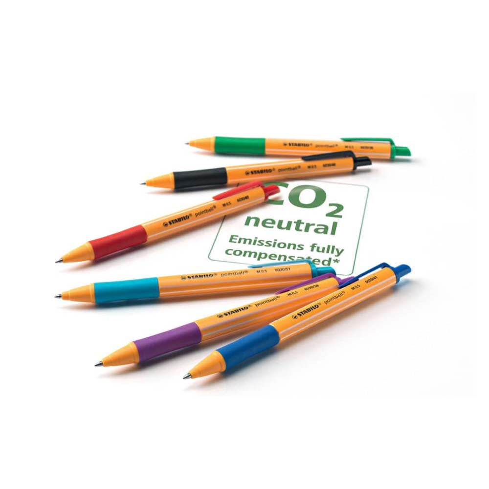 STABILO pointball Kugelschreiber 4er Set M (0,6 mm) CO2-neutral
