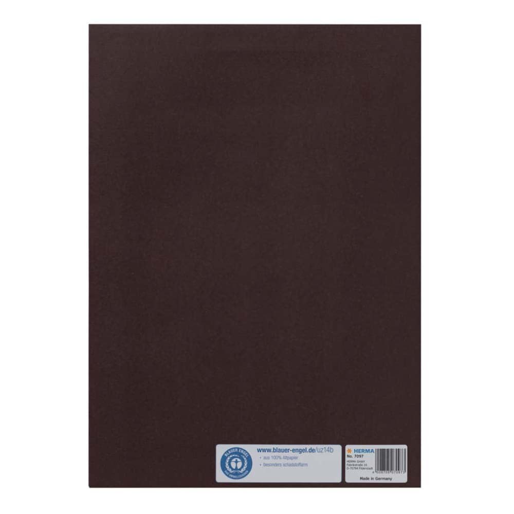 HERMA Heftumschlag Papier A4 und A5 braun A4 hinten