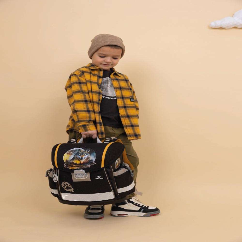 Belmil Schulranzen CLASSY 4 tlg - Moonless Night Kind mit Schulranzen