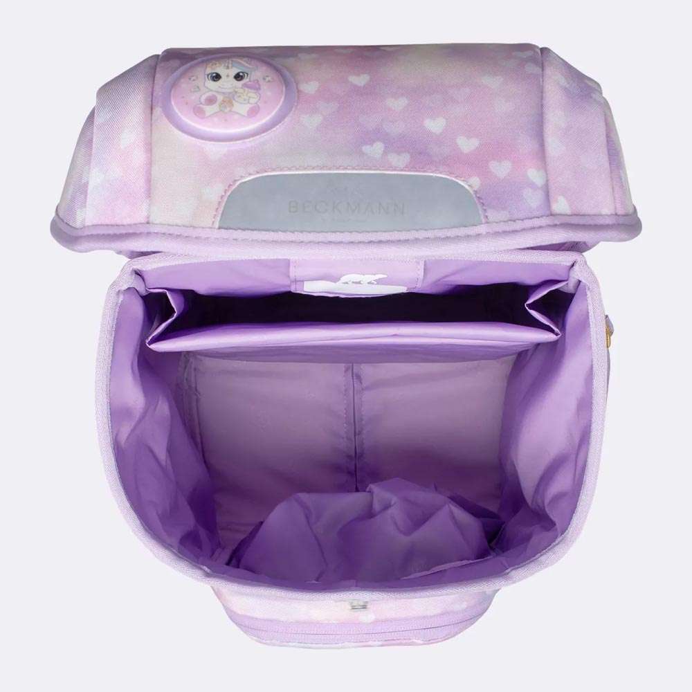 BECKMANN Schulranzen Set AIR PLUS 6 tlg - Princess Purple offen oberes Fach