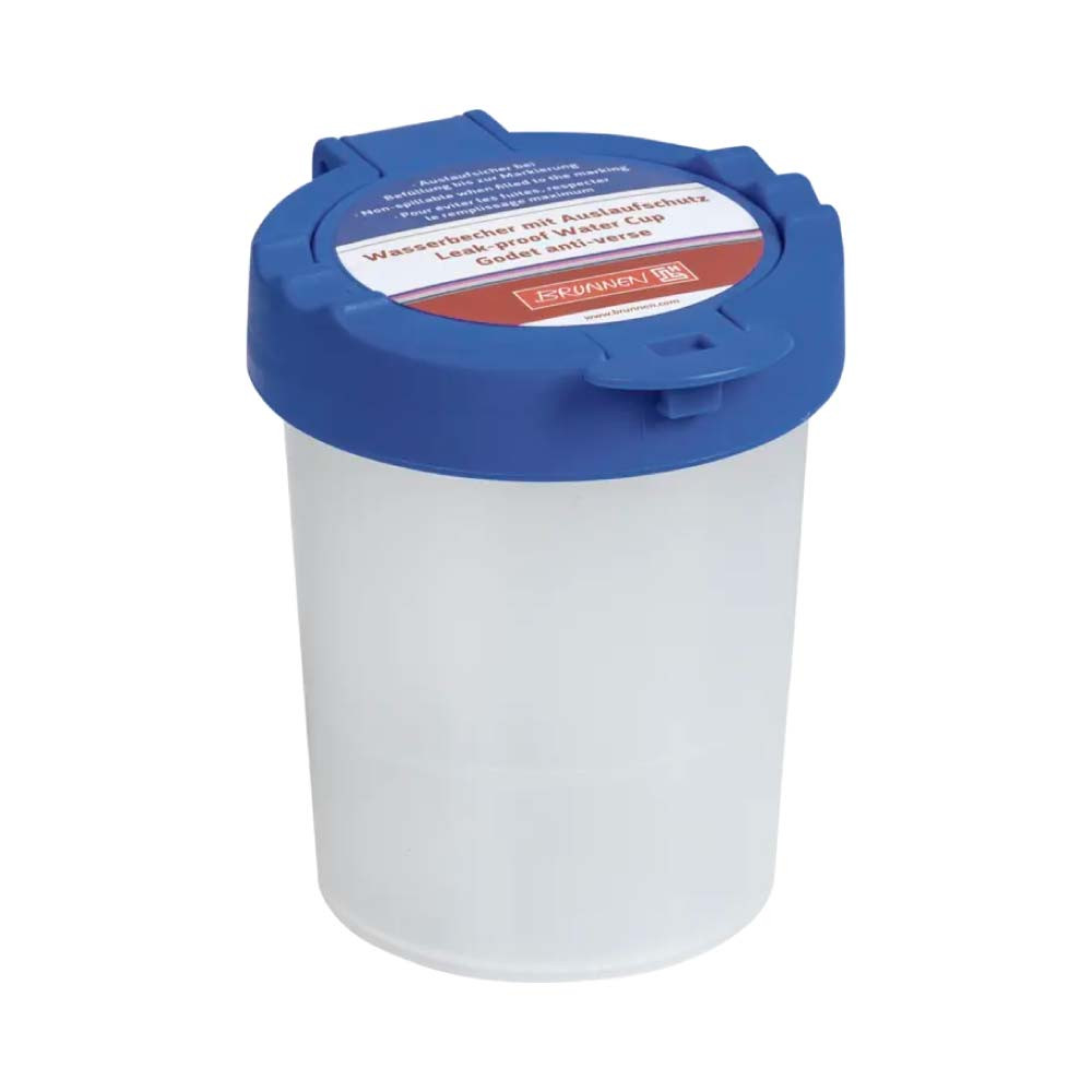 BRUNNEN Wasserbecher mit Deckel in blau und tulip - blau