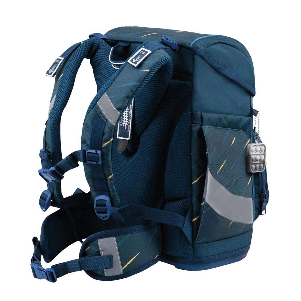 BELMIL Schulranzen SMARTY PLUS Set 5tlg -Orion Blue seitliche Rückansicht