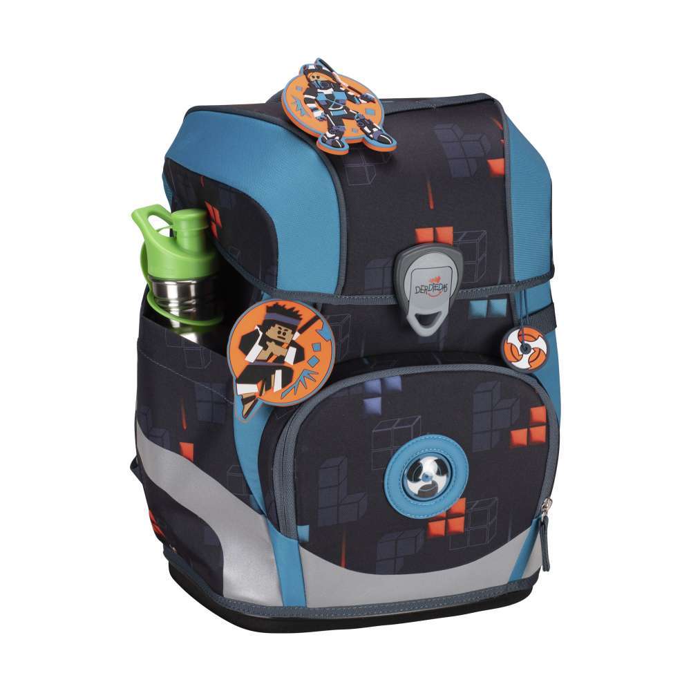 DERDIEDAS Schulrucksack ErgoFlex Tiny Set - 6 tlg Ninja Fighter seitlich
