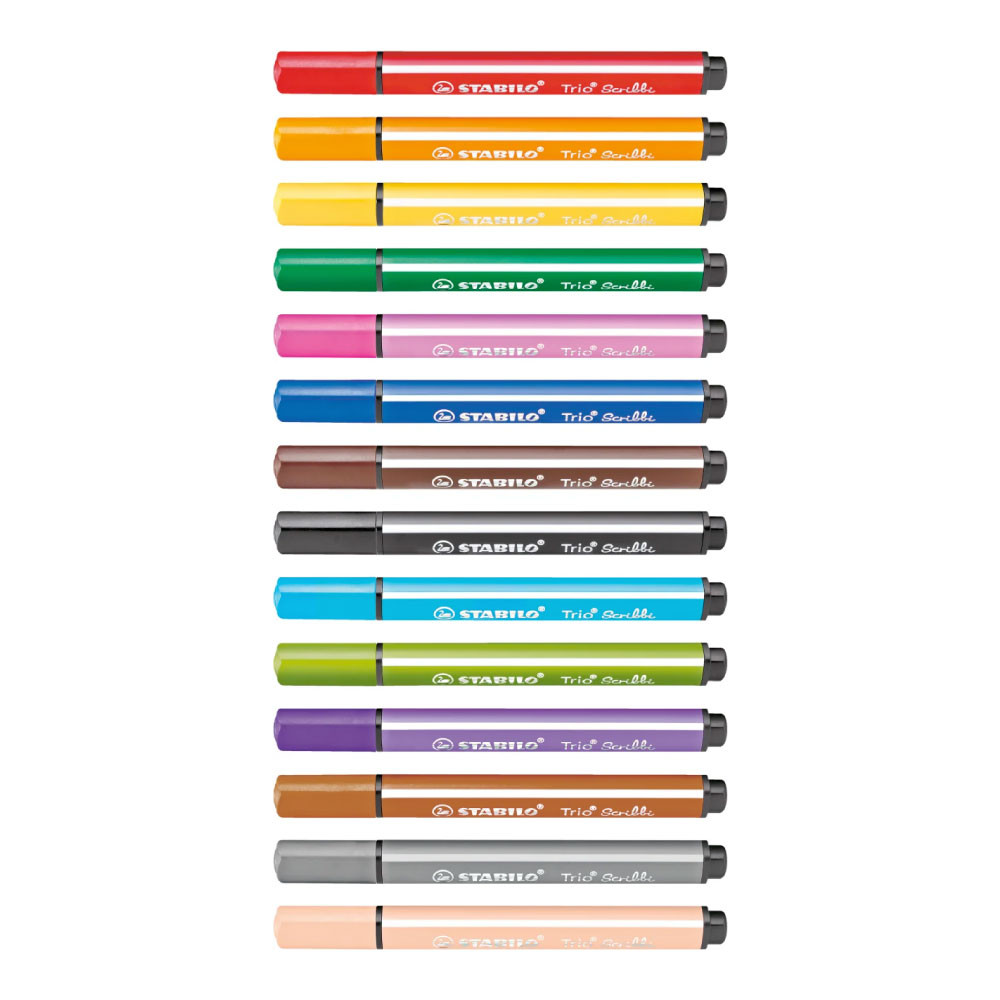 STABILO Filzstift Trio Scribbi Einzelstifte Übersicht alle Farben