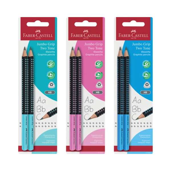 FABER-CASTELL Bleistift Jumbo Grip Two Tone 2er Set