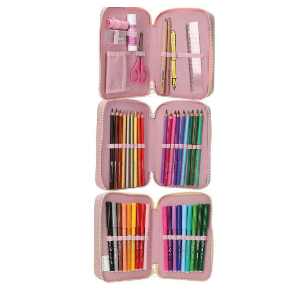 YLVI 3 Fach Federtasche Farbwolke