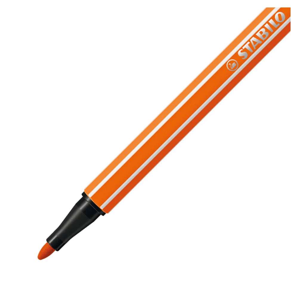 STABILO Premium Filzstift Pen 68 ARTY 45er Set Metallrunddose orange nah