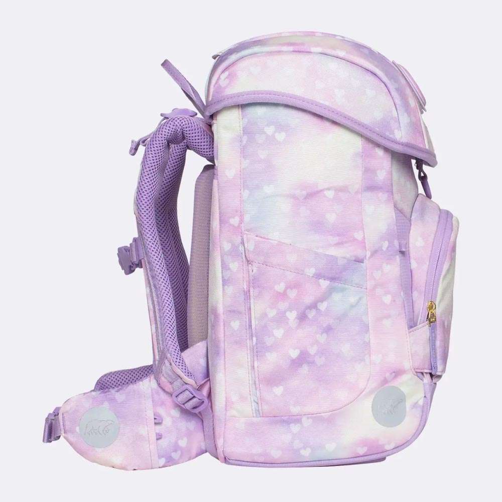 BECKMANN Schulranzen Set AIR PLUS 6 tlg - Princess Purple rechte Seite