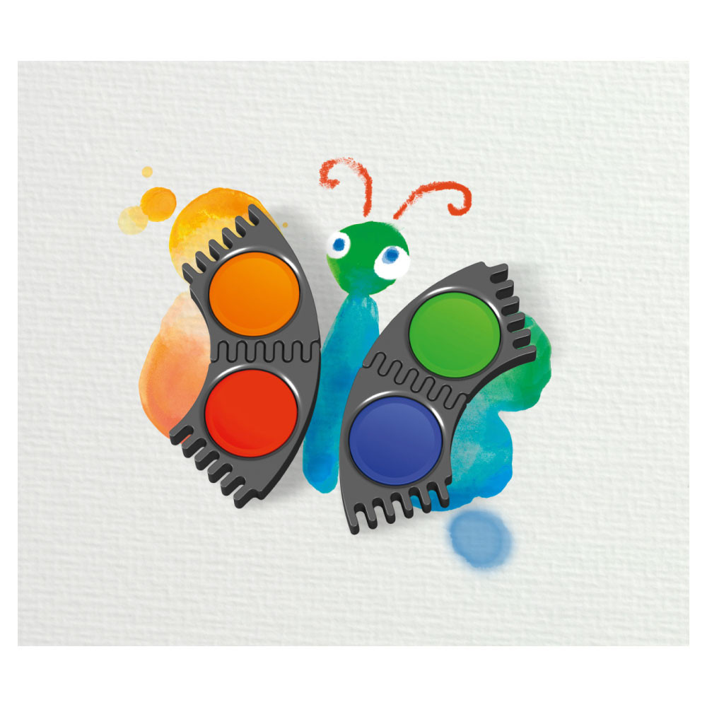 FABER-CASTELL Farbkasten Connector und Einzelfarben Farben Schmetterling