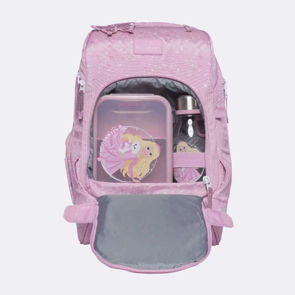 BECKMANN Schulranzen Active Air FLX 6 tlg - Rosie Front geöffnet