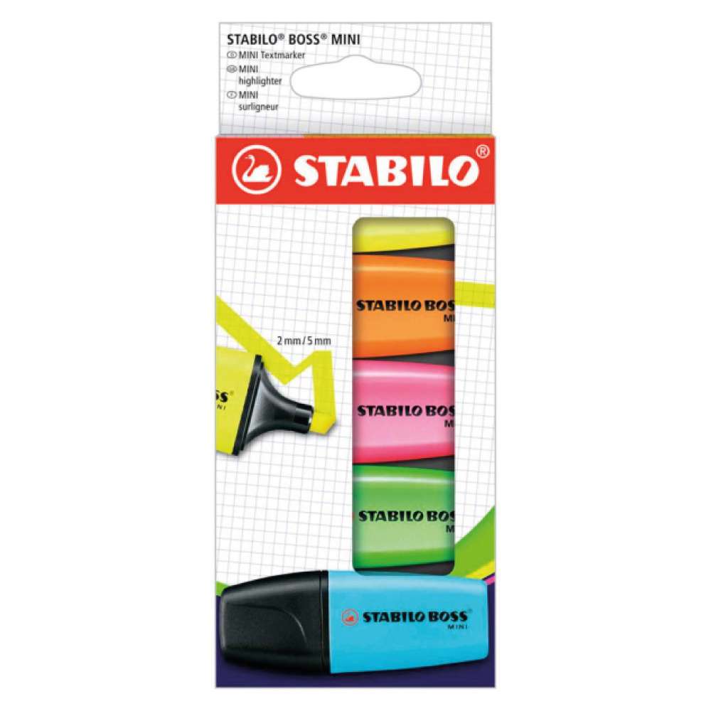 STABILO BOSS Textmarker original MINI 5er Set